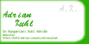 adrian kuhl business card